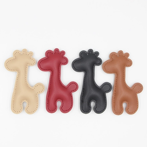 Portachiavi in Pelle PU a Forma di Giraffa per Donna Motivo Litchi Ciondolo per Borsa Animale Accessorio per Chiavi Auto Decorativo in Lega