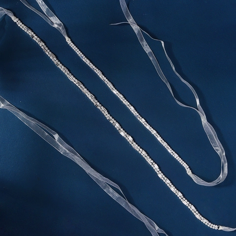 Elegante Cinturón de Diamantes de Imitación para Novia Diadema Accesorio para Vestido de Novia Fiesta Mujer Aleación Cristal Cadena de Cintura