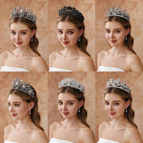 Corona de Murciélago y Calavera Gótica para Mujer Estilo Vintage Oscuro Tiara de Strass Halloween Fiesta Cosplay Tocado Joyería