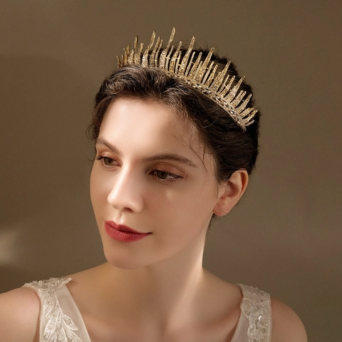 Luxuriöse Legierung Strass Brautkrone Vintage Kristall Tiara Für Hochzeit Party Festzug Damen Kopfschmuck