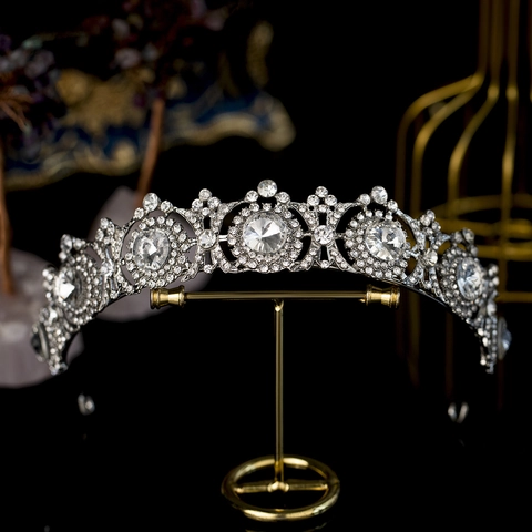 Lussuosa Corona Da Sposa In Lega Con Strass A Girasole Per Donna Tiara Vintage Per Matrimonio Festa Accessori Per Capelli Copricapo Oro Argento Oro Rosa