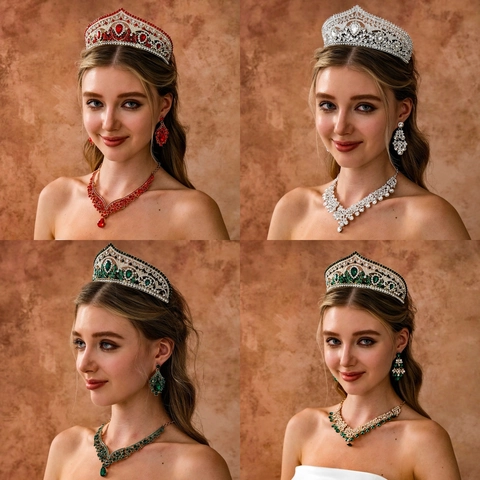 Luxus Legierung Braut Krone Mit Strass Eingelegt Vintage Palast Stil Tiara Für Hochzeit Geburtstag Party Performance Schmuck