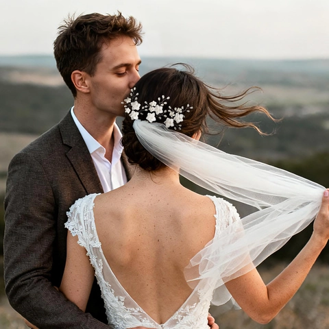 Handgefertigte Weiße Blumen Braut Haarnadeln Und Künstliche Perlen Verzierte U-Förmige Clips Für Hochzeit Party Damen Schmuck Zubehör