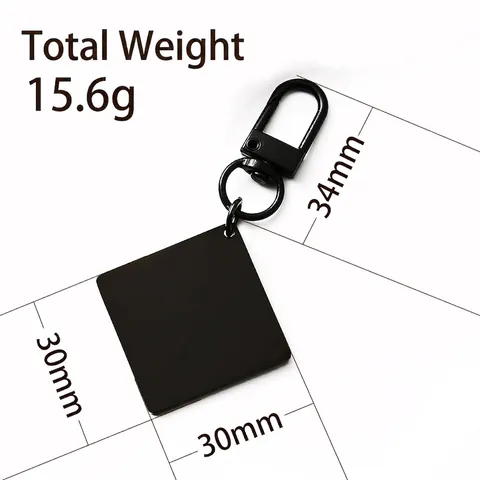 Stainless Steel Square Blank Keychain For DIY Engraving Personalized Gift Metal Keyring With Lobster Clasp Durable Pendant