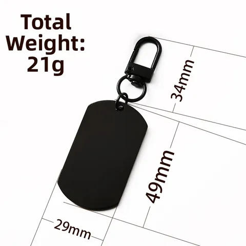Polierter Edelstahl Hundemarke Schlüsselanhänger Blank Metall Identitätslabel Schlüsselring Für DIY Gravur Pendler Mode Accessoire