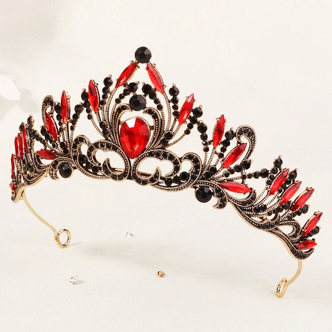 Barock Vintage Legierung Strass Blume Brautkrone Tiara Für Hochzeit Geburtstag Party Damen Luxus Haarschmuck