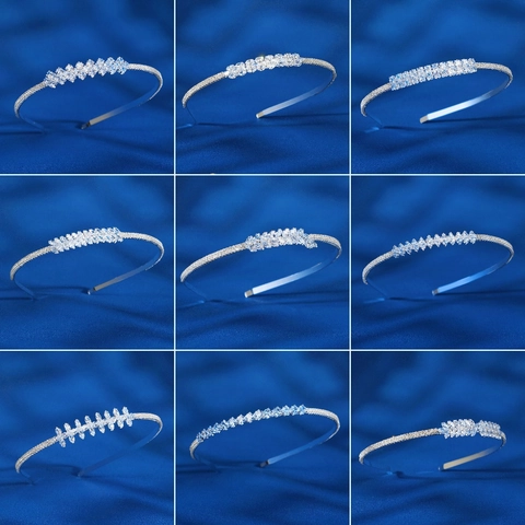 Serre-tête Mince en Zirconia Doux Bandeau en Alliage Incrusté de Zirconia pour Enfants Filles Anniversaire Fête Mariage