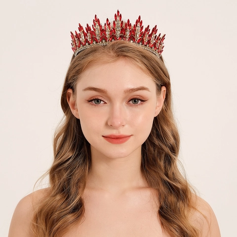 Luxury Alloy Rhinestone Wheat Ear Bridal Crown Tiara For Women Wedding Party Crystal Vintage Style Elegant Headpiece