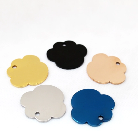 Roestvrijstalen Pootafdruk Huisdierpenning Blanco Spiegelgepolijst Hond Kat Halsband Hanger Voor Gravure DIY Sieraden