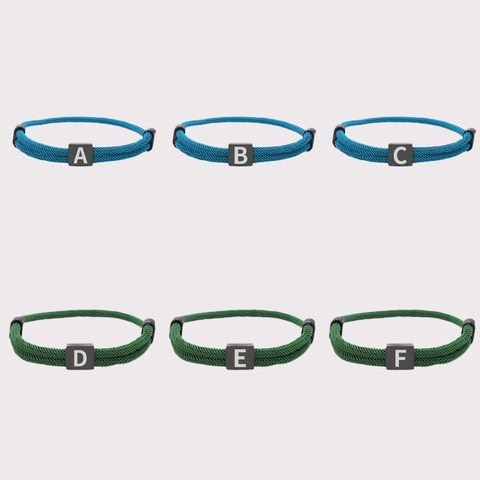 Minimalist Stainless Steel Square Letter Charm Braided Milan Rope Bracelet For Men Women Adjustable Fashion Jewelry Daily Wear