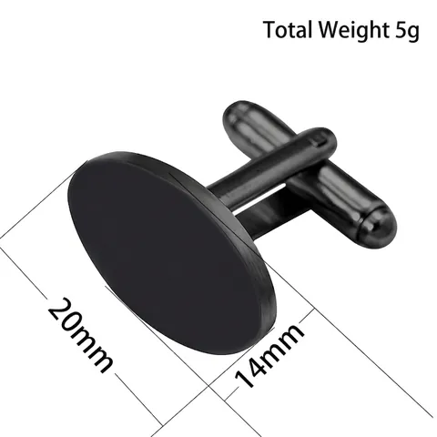 Gemelli Ovali in Acciaio Inossidabile Minimalista per Uomo Accessorio per Camicia Formale Business Gioielli da Matrimonio Regalo