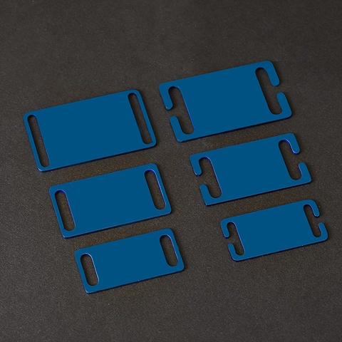 Edelstahl DIY Blanko Haustier ID Tags Rechteckige Identifikationsplatten Für Halsbänder Gleitende Gravierbare Metallanhänger Für Hund Katze