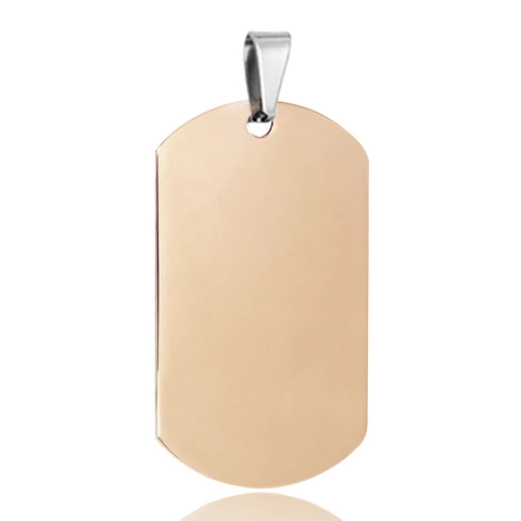 Titanium Steel Dog Tag Pendant Stainless Steel Military ID Tag Pendant Necklace Charm For Men Women Minimalist Jewelry Gift