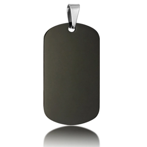 Titanium Steel Dog Tag Pendant Stainless Steel Military ID Tag Pendant Necklace Charm For Men Women Minimalist Jewelry Gift