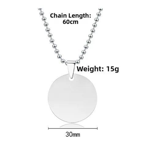 Edelstahl Inspirierende Gravierte Runde Anhänger Halskette Für Herren Damen Minimalistische Kugelkette Schmuck Geschenk Weihnachten