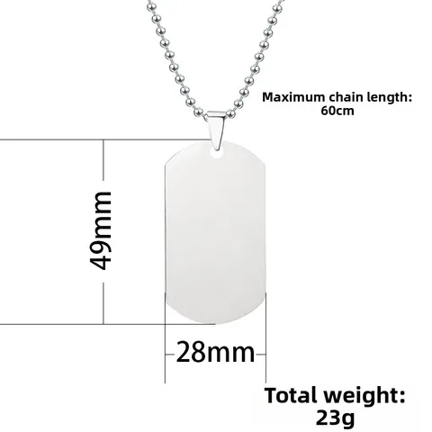Collar de Placa Militar de Acero Inoxidable con Citas Inspiradoras Grabadas Oro Rosa Colgante Cadena de Bolas Regalo Familia