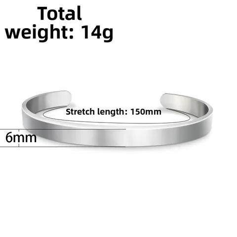 Stainless Steel Open Cuff Bracelet For Women Mama Bear Family Laser Engraved Silver Bangle Mother Day Gift Jewelry