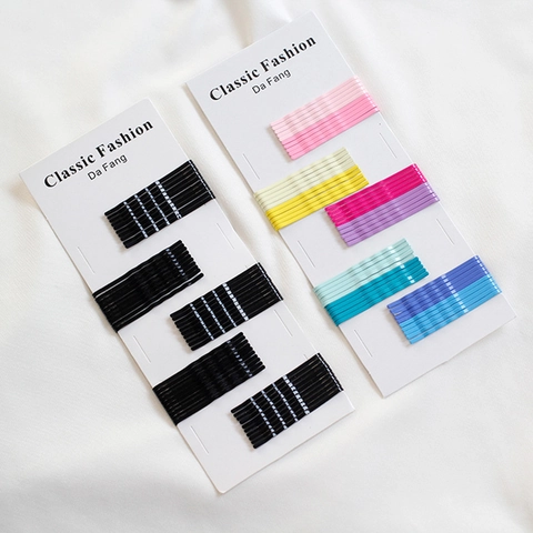 Macaron Colors Metal Bobby Pins Wave Non-slip Hair Clips For Women Girls Korean Style Lacquer Finish Hair Accessories Gift