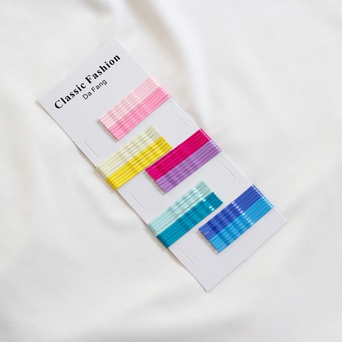Macaron Colors Metal Bobby Pins Wave Non-slip Hair Clips For Women Girls Korean Style Lacquer Finish Hair Accessories Gift