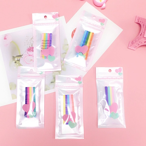 Pinzas para el Cabello de Metal en Colores Macaron Dulces Barniz de Cocción Onduladas Rectas para Mujeres Niñas Accesorios de Peinado Diario