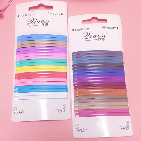 Horquillas de Resina Mate de Color de Caramelo Estilo Fresco y Dulce Pinzas de Pelo para Mujeres Niñas Chic Decoración Diaria Accesorios