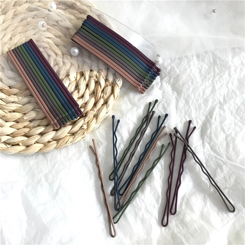 Juego de Horquillas de Aleación Mate Pinzas para el Cabello Esmeriladas Coloridas Pasadores Geométricos Retro para Mujer Accesorios de Peinado