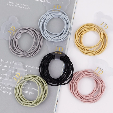 Coleteros de Mujer Estilo Coreano Colores Caramelo Alta Elasticidad Sin Costuras Soportes de Coleta Básicos Accesorios para el Cabello Minimalistas