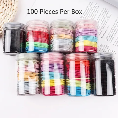 Seamless Fabric Hair Ties High Elasticity Ponytail Holders Simple Korean Style Colorful Rubber Bands For Women Girls Hair Accessories