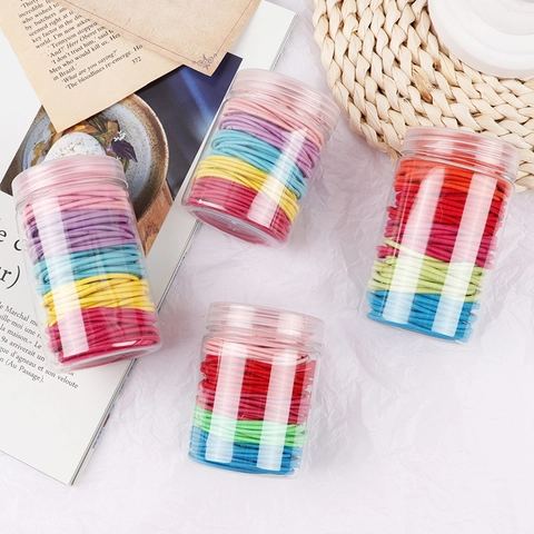 Seamless Fabric Hair Ties High Elasticity Ponytail Holders Simple Korean Style Colorful Rubber Bands For Women Girls Hair Accessories