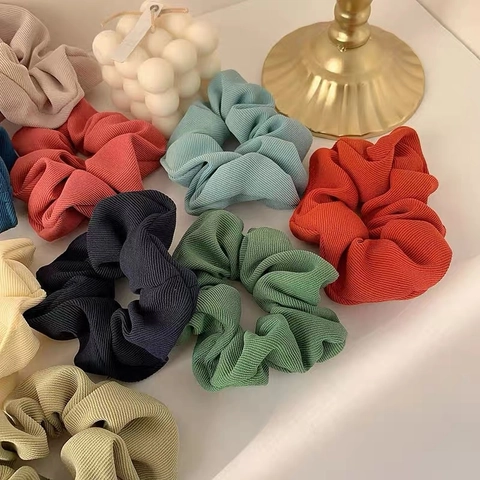 Minimalistische Cord Haargummis Gerippter Stoff Haarbänder Französischer Stil Elastische Haargummis Damen Haar Accessoires