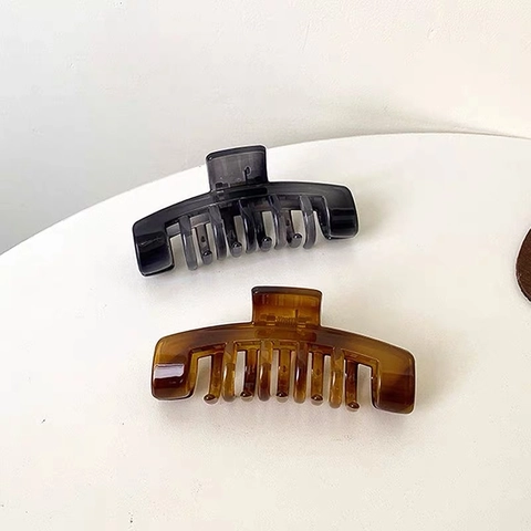 Molletta per Capelli Minimalista in Acrilico Trasparente Stile Coreano da Donna Retrò Versatile Molletta Media per Capelli