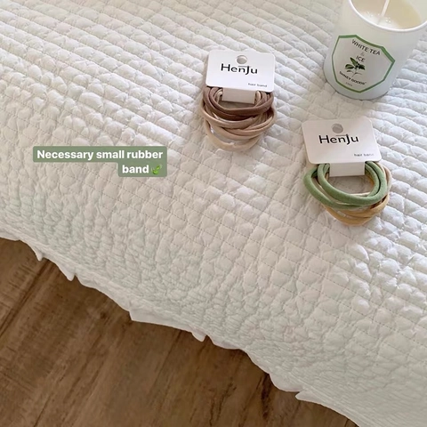 Hoge Elasticiteit Haarelastiekjes Voor Vrouwen Meisjes Naadloze Haarbanden Kleurrijke Zachte Stof Rubberen Banden Macaron Aardetinten Ponytail Houders