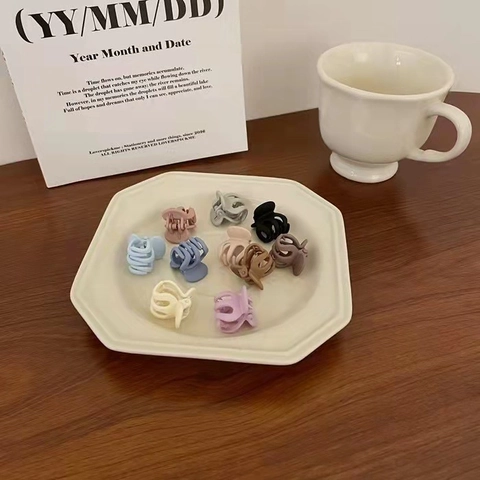 Mini Pinze per Capelli Opache per Donna Piccoli Fermagli in Plastica per Frangia Stile Coreano Semplici Accessori per Capelli Moda
