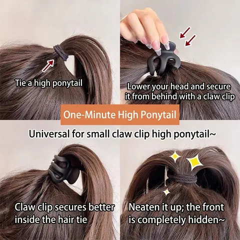 Small Matte Hair Claw Clip For Women High Ponytail Fixation Minimalist Morandi Color Plastic Octopus Shark Hair Accessories