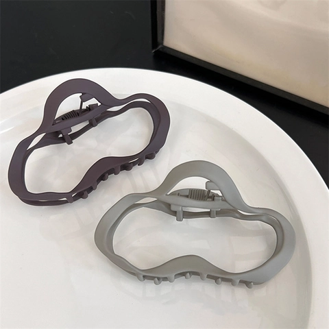 Grande Pinza per Capelli Opaca Clip a Squalo Cava Ondulata Irregolare per Donna Ragazze Capelli Folti Eleganti Accessori per lo Styling dei Capelli Antiscivolo