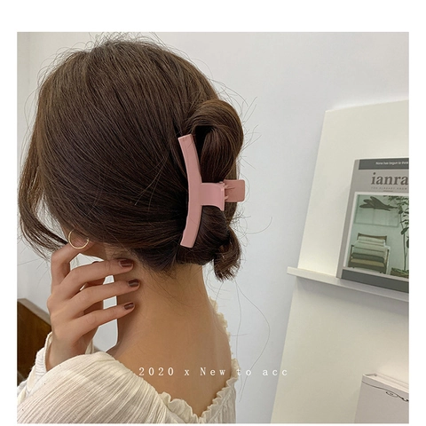Pinza para el Pelo Mate Color Morandi para Mujer Pinza de Tiburón de Resina Grande Elegante Minimalista Accesorios de Cabello Antideslizantes