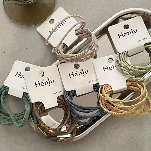Korean Style Twisted Braided Hair Ties For Women High Elastic Fabric Hair Bands Simple Everyday Versatile Hair Accessories