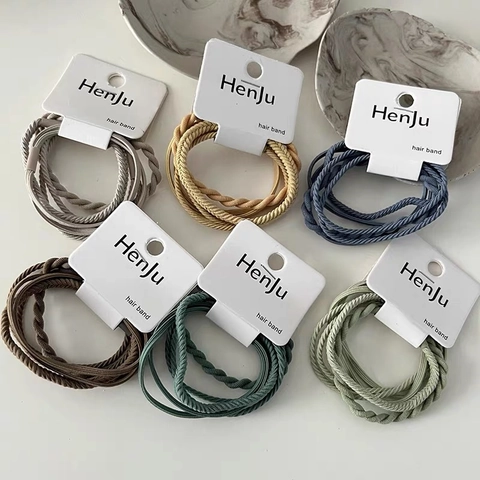 Korean Style Twisted Braided Hair Ties For Women High Elastic Fabric Hair Bands Simple Everyday Versatile Hair Accessories