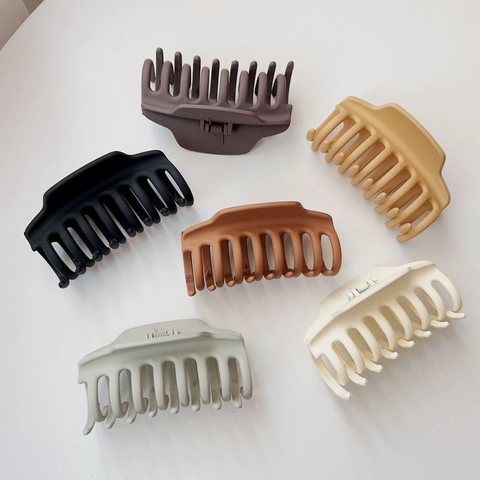 Pinza de Pelo Grande Mate para Mujer Cabello Grueso Antideslizante Sujeción Fuerte Plástico Pinza Tiburón Accesorios Peinado Minimalistas