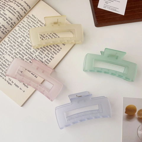 Grande Clip Per Capelli Quadrata Opaca Per Donna Capelli Folti Antiscivolo Cava Rettangolare Accessori Per Lo Styling