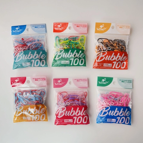 Candy Color High Elastic Disposable Hair Ties For Girls Multicolor Polyurethane Rubber Bands For Daily Hair Styling