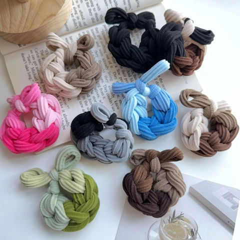 Damen Hochpferdeschwanz Geflochten Haargummi Verdickt Elastisch Haarband Mehrfarbig Koreanischen Stil Ponytail Halter Haarschmuck