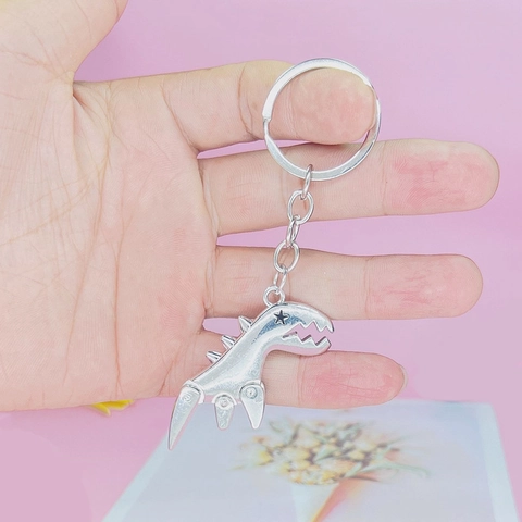 Mechanisch Beweglicher Tyrannosaurus Rex Zinklegierung Schlüsselanhänger Hip Hop Punk Dinosaurier Auto Schlüsselring Anhänger Schmuck