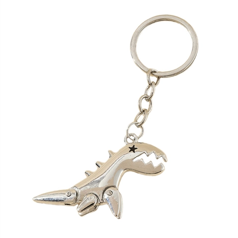 Mechanisch Beweglicher Tyrannosaurus Rex Zinklegierung Schlüsselanhänger Hip Hop Punk Dinosaurier Auto Schlüsselring Anhänger Schmuck
