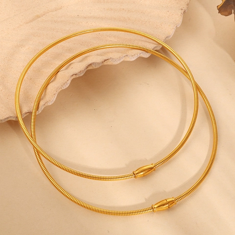 Minimalist Stainless Steel Geometric Hollow Pendant Necklace Snake Bone Chain For Women Men Gold Silver Fashion Jewelry