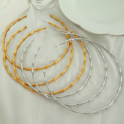 Minimalistische Edelstahl Bambusknoten Offene Halskette Für Damen Neuer Chinesischer Stil Gold Silber Schmuck