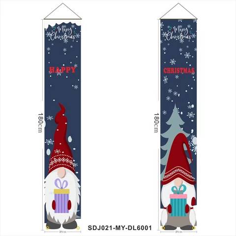 Striscione per Portico di Buon Natale Insegna Appesa di Benvenuto per Porta d'Ingresso Decorazione Murale per Feste in Tessuto Oxford