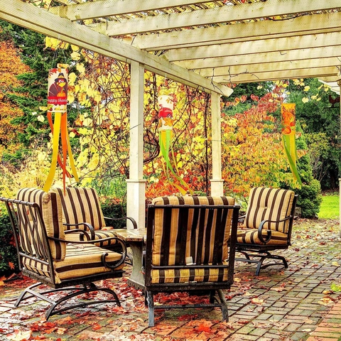 Thanksgiving Windsock Vlag Buiten Hangende Decoratie Polyester Kalkoen Pompoen Vrachtwagen Patroon Voor Oogst Herfst Feest Tuin Ornament