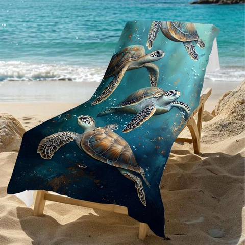 Sea Turtle Microfiber Beach Towel Quick Dry Absorbent Bath Towel For Swimming Yoga Travel Pool Blanket Sand Free Towel