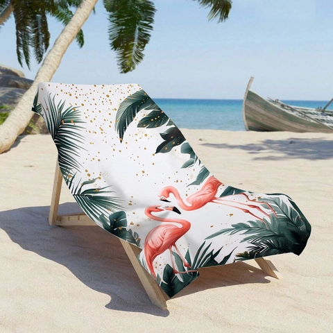Tropical Flamingo Microfiber Digital Print Beach Towel Quick Dry Absorbent Large Bath Towel For Swimming Travel Sports